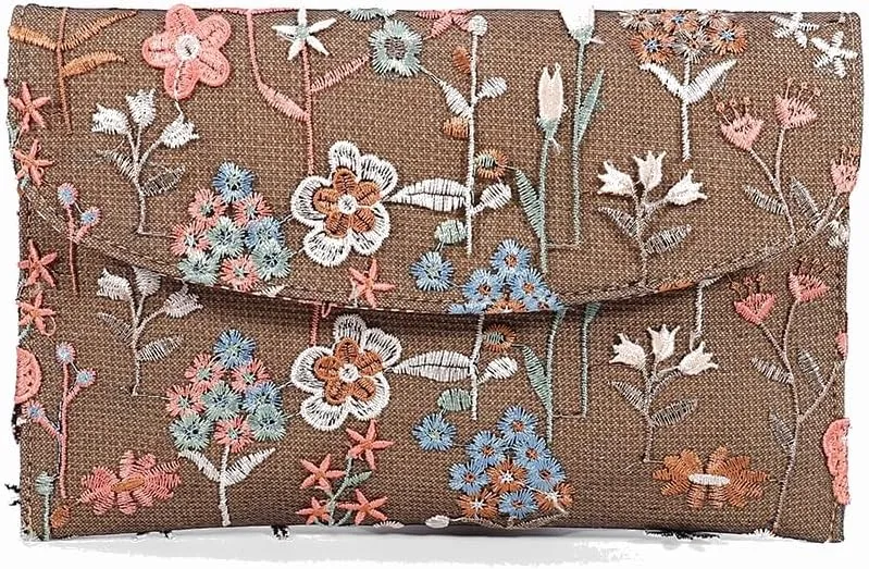 Mini Purses For Women Small Trendy Floral Beaded Wallet Clutch Vintage Embroidered Sequins Evening Clutch