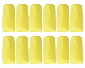 Mini Skater 12pcs Silicone Travel Bottle Cover Reusable Elastic Sleeve Fit Standard Toiletry Container Stretching Bottle Lid Cap for Luggage Bag Suitcase Prevent Leakage Solution (Yellow)