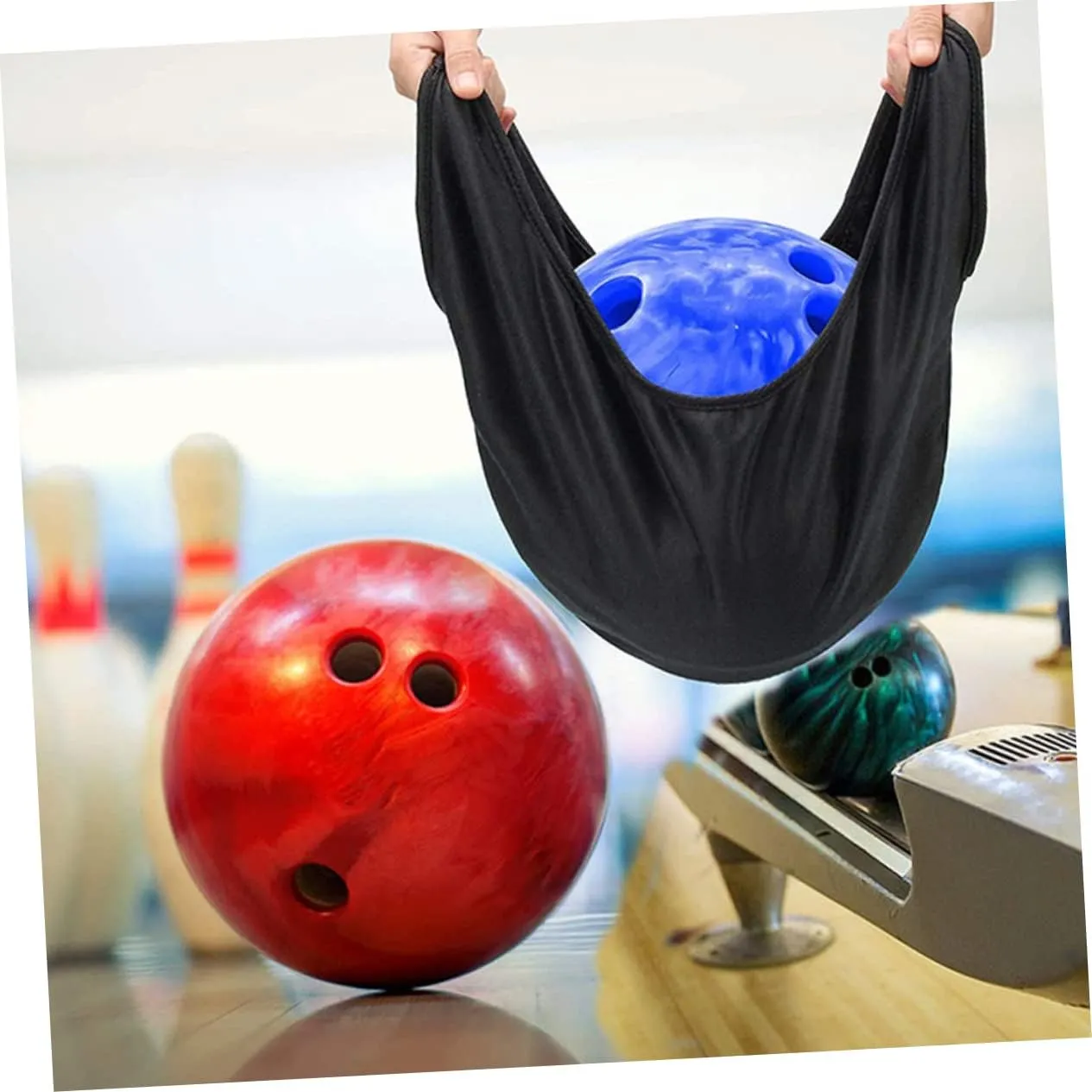 Mipcase Bowling Ball Cleaning Bag Bowling Accessories White Bath Mat Bowling Machine Bowls Large Bath Mat