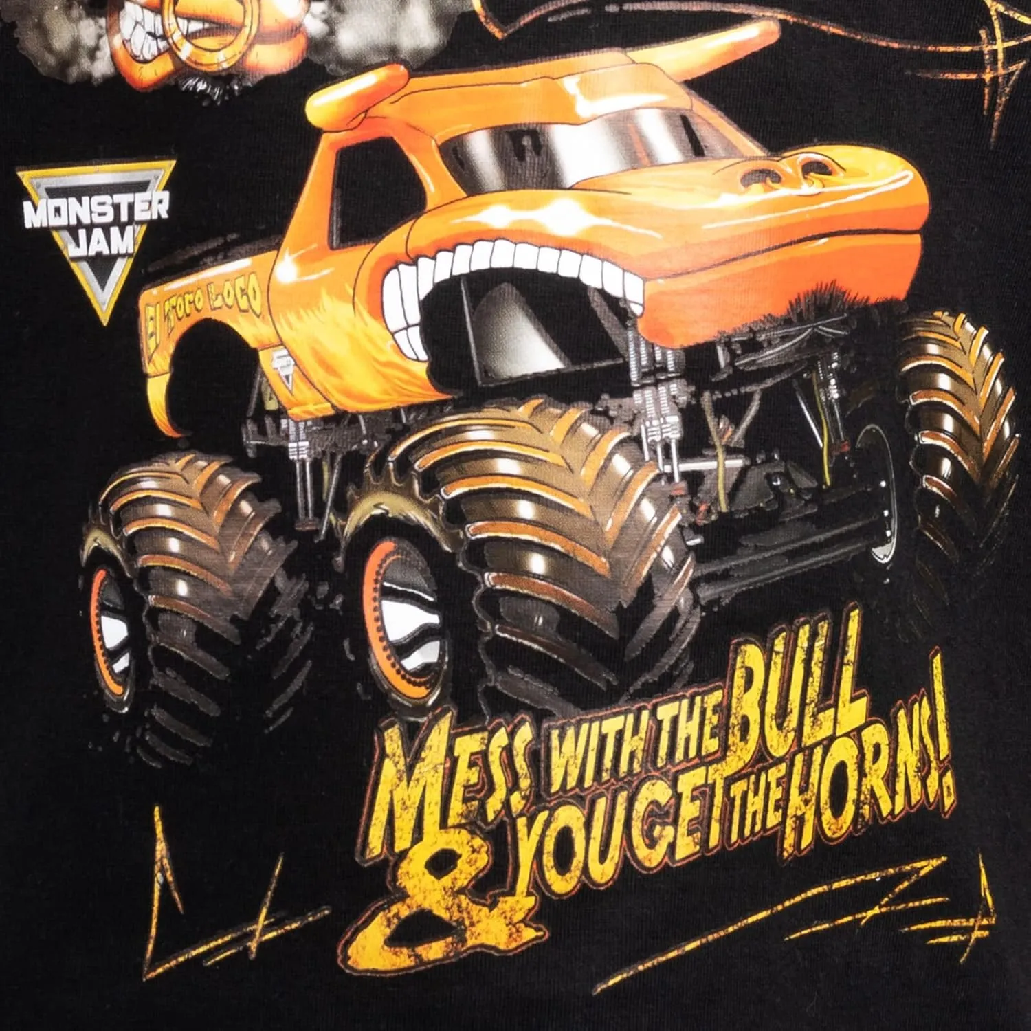 Monster Jam T-Shirt and Mesh Shorts Outfit Set Toddler to Big Kid Grave Digger El Toro Loco Megalodon
