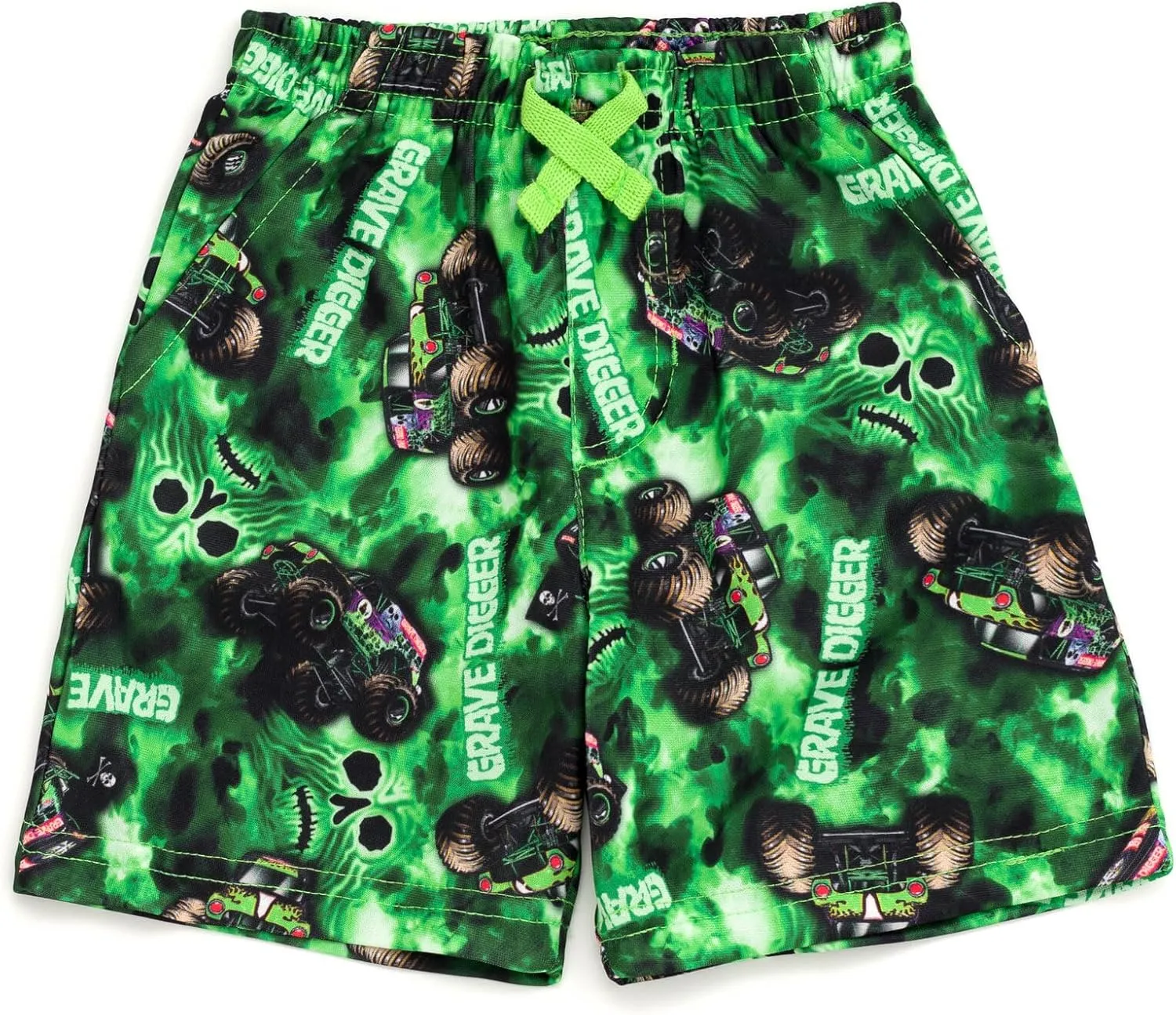 Monster Jam T-Shirt and Shorts Outfit Set Toddler to Big Kid Grave Digger