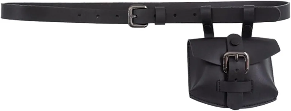 Needle Buckle Women's Waist Bag, Leather Strap, Decorative Dress, Thin Waistband, Bag Strap