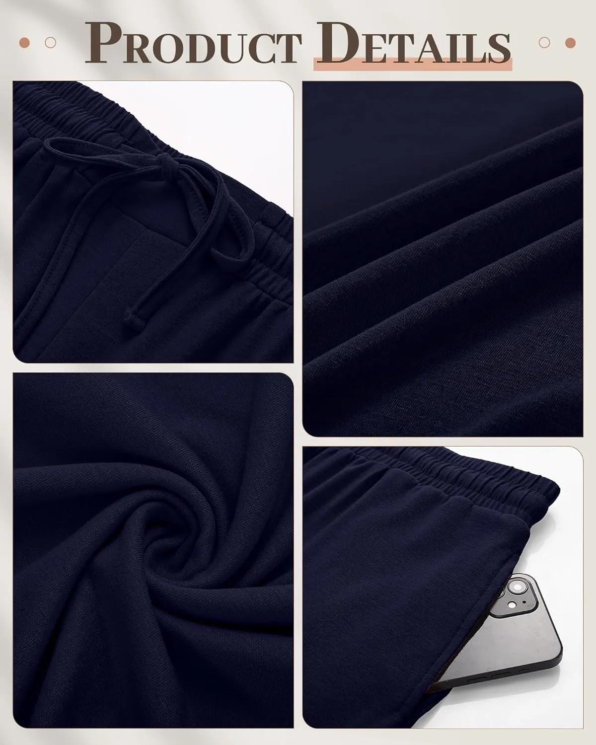 Neer 3 Pack Women's Plus Size Pants Wide Leg Lounge Yoga Pants Casual Baggy Drawstring High Waist Sweatpants with Pockets