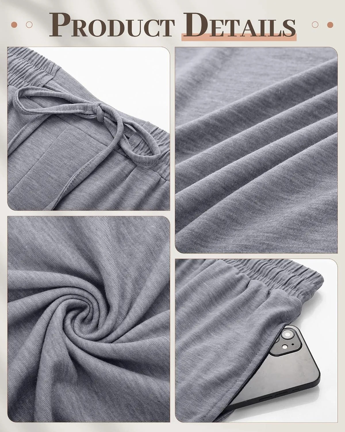 Neer 3 Pack Women's Plus Size Pants Wide Leg Lounge Yoga Pants Casual Baggy Drawstring High Waist Sweatpants with Pockets