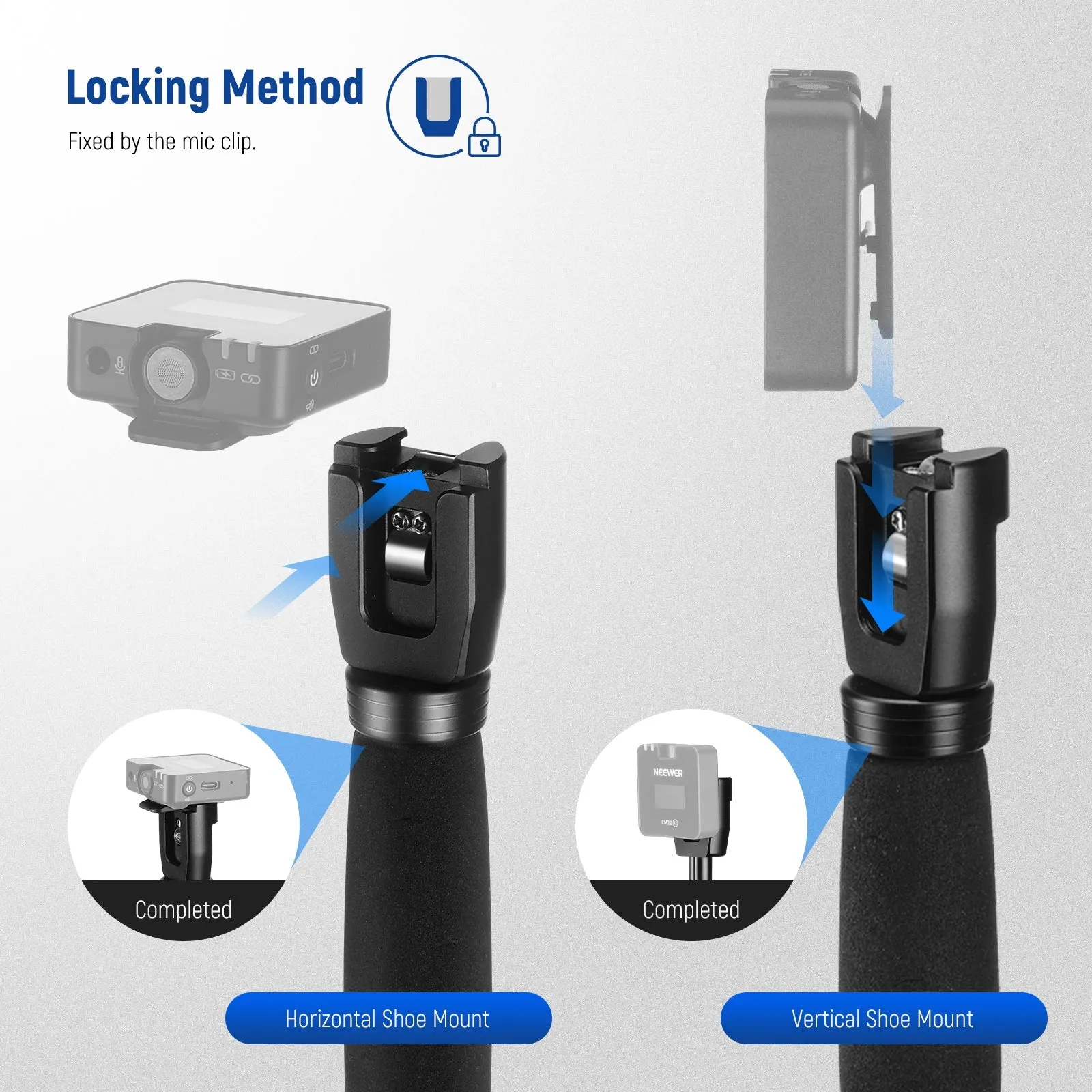 NEEWER Telescoping Interview Mic Handle for Wireless Go