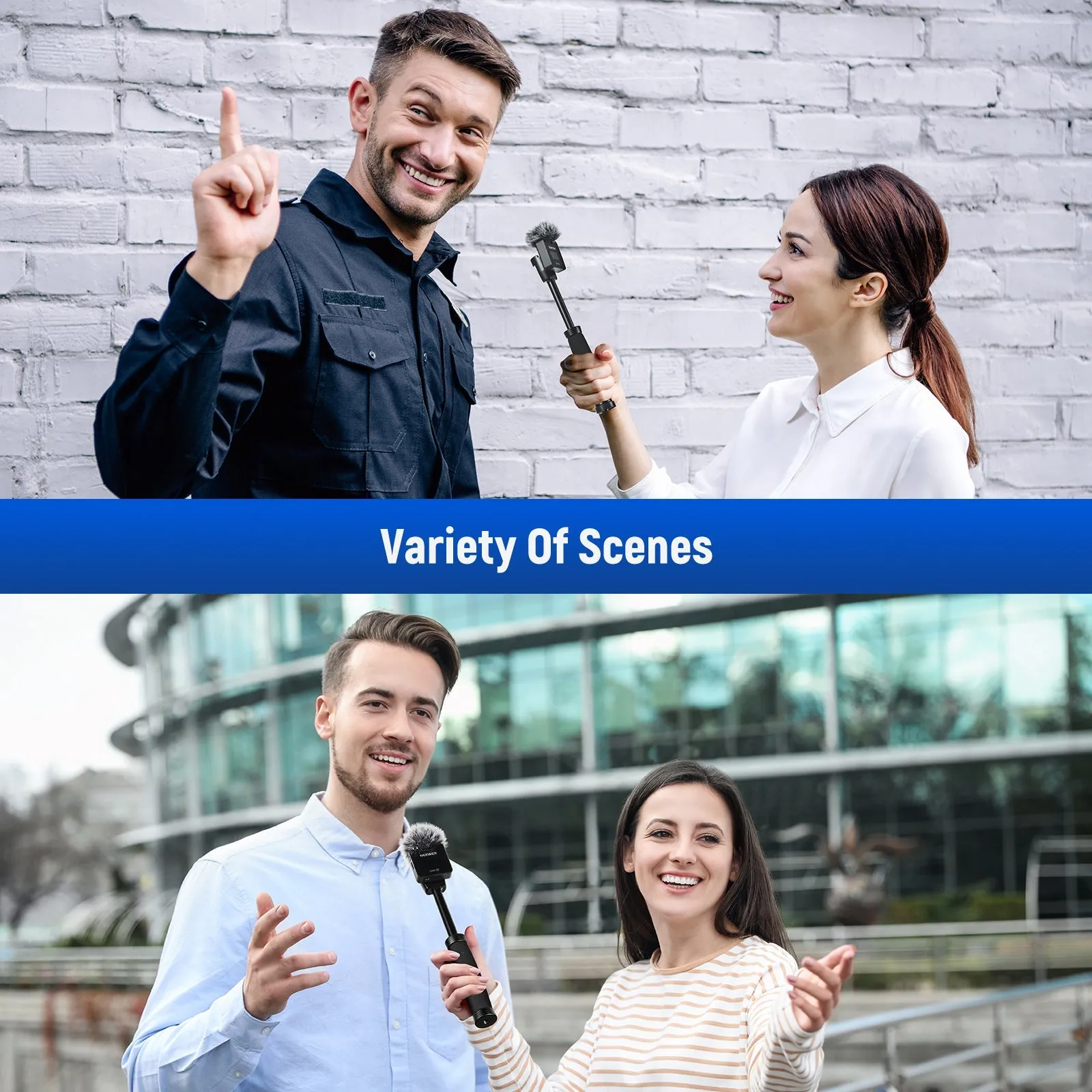 NEEWER Telescoping Interview Mic Handle for Wireless Go