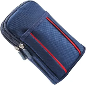 NOLITOY Nylon Waist Bag Double Layer Zipper Handbag Card Carrier Travel Essential