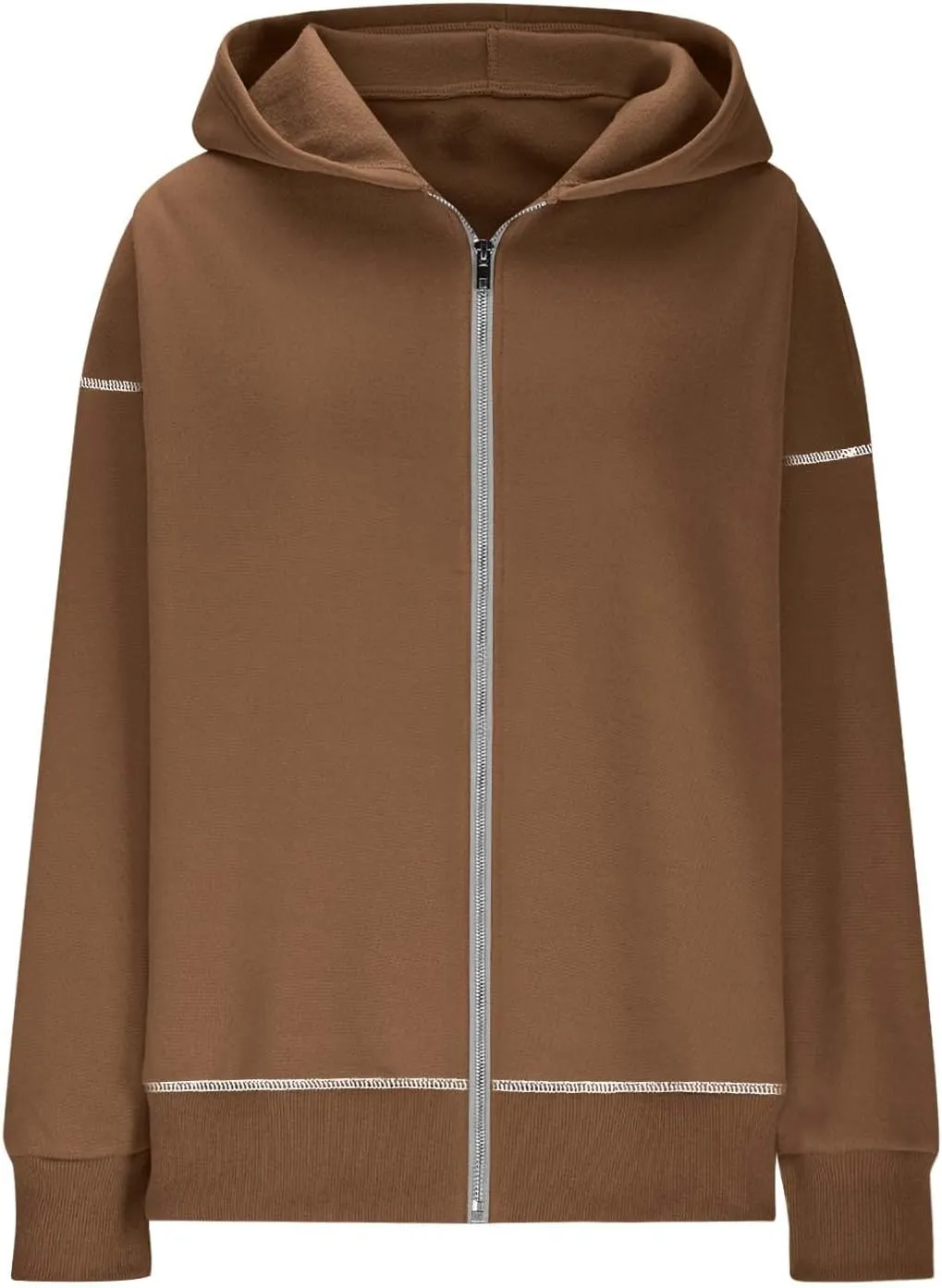 Oversized Hoodies For Women Loose Fit Full Zip Oversized Jacket Lightweight Baggy Casual Trendy Pullover Sweatshirt