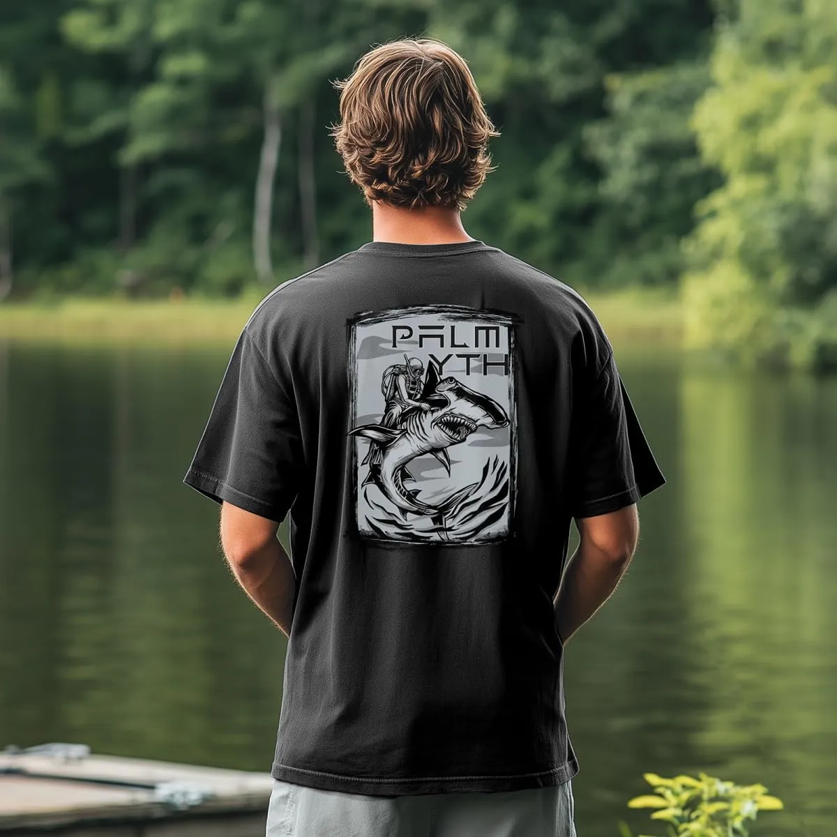 Palmyth Fishing Shirts for Men Short Sleeve T-Shirt UPF 50  Sun Protection UV Tee