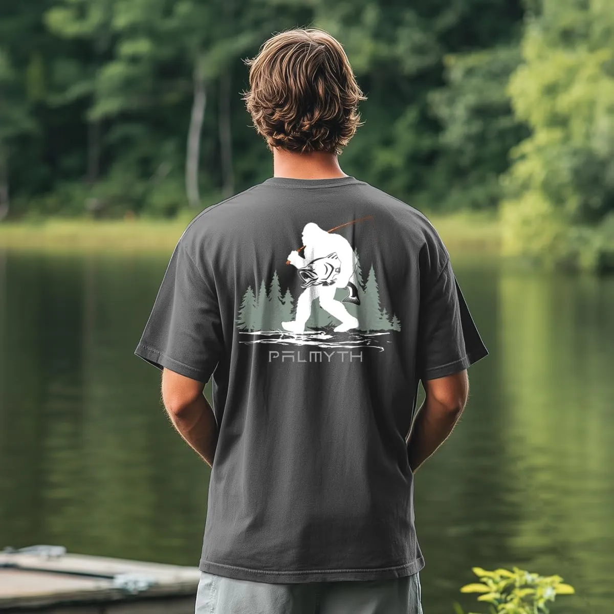 Palmyth Fishing Shirts for Men Short Sleeve T-Shirt UPF 50  Sun Protection UV Tee
