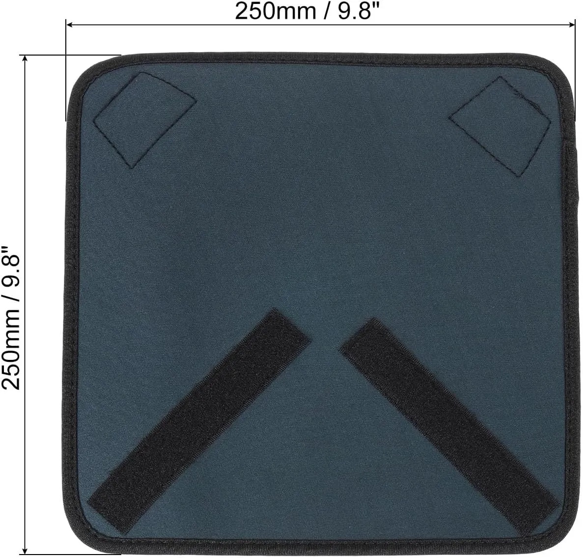 PATIKIL Camera Protective Wrap, 10"x10" Lens Wrap Cloth with Thick Protective Neoprene, Lens Pouch Bag with Hook and Loop for Lens, SLR, Black Grey