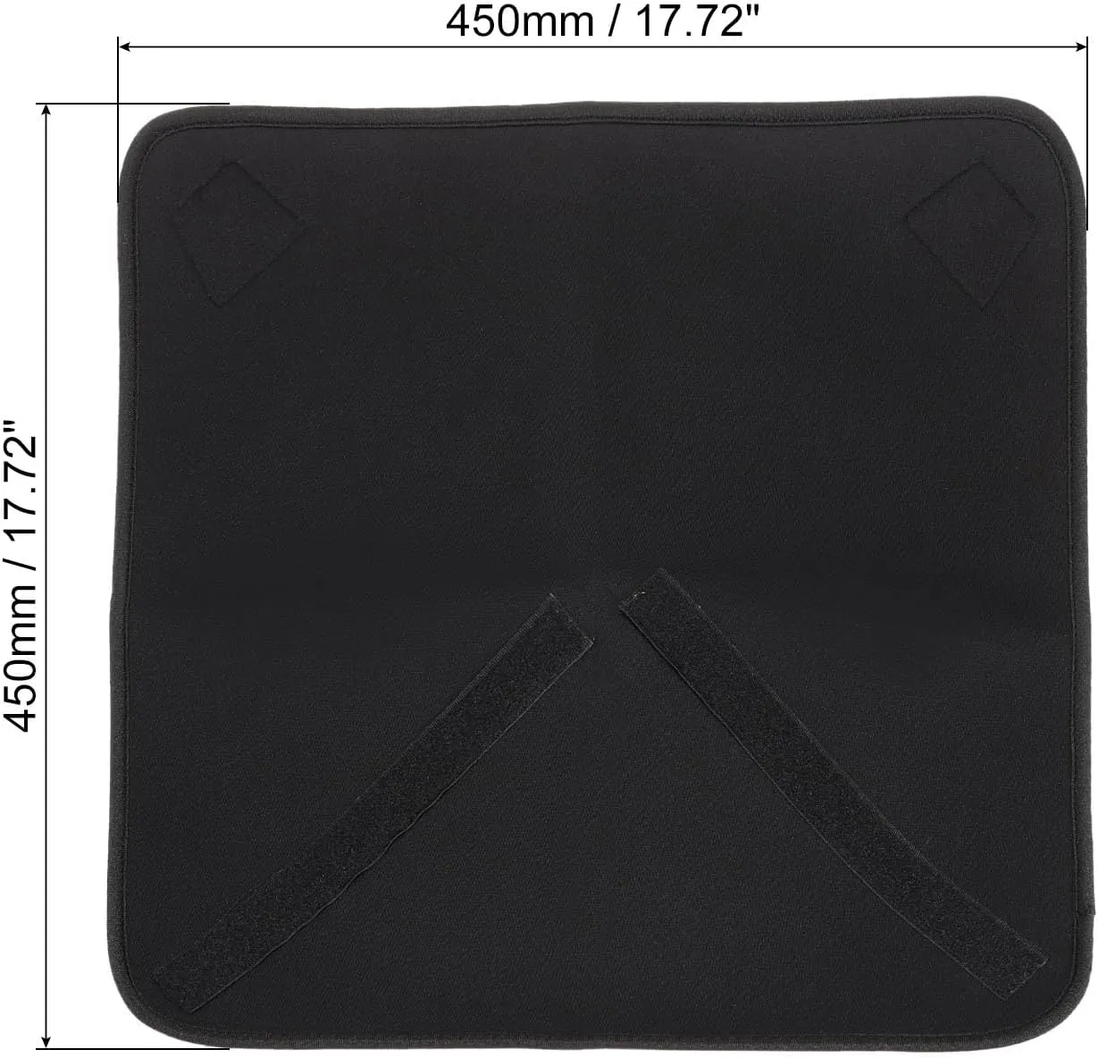 PATIKIL Camera Protective Wrap, 18"x18" Lens Wrap Cloth with Thick Protective Neoprene, Lens Pouch Bag with Hook and Loop for Lens, SLR, Black Orange