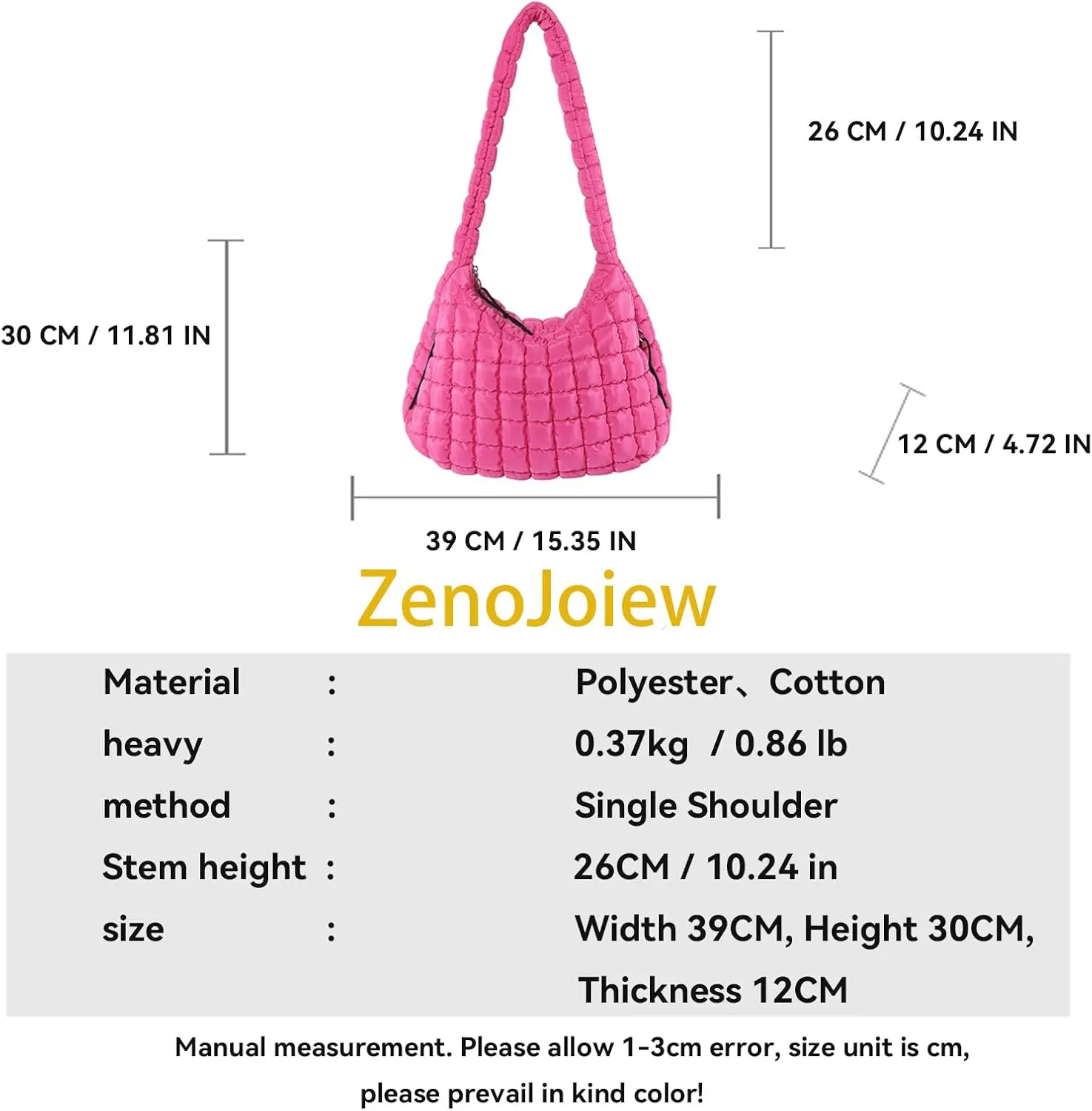 Puffy Bubble Tote Bag,Puffer Quilted Shoulder Bag for Women with Multiple Zippered Pockets, Trendy Crossbody Hobo Bag