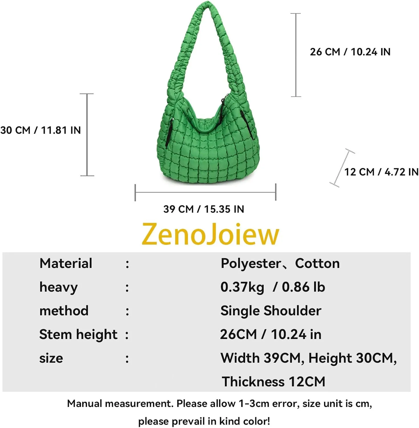 Puffy Bubble Tote Bag,Puffer Quilted Shoulder Bag for Women with Multiple Zippered Pockets, Trendy Crossbody Hobo Bag