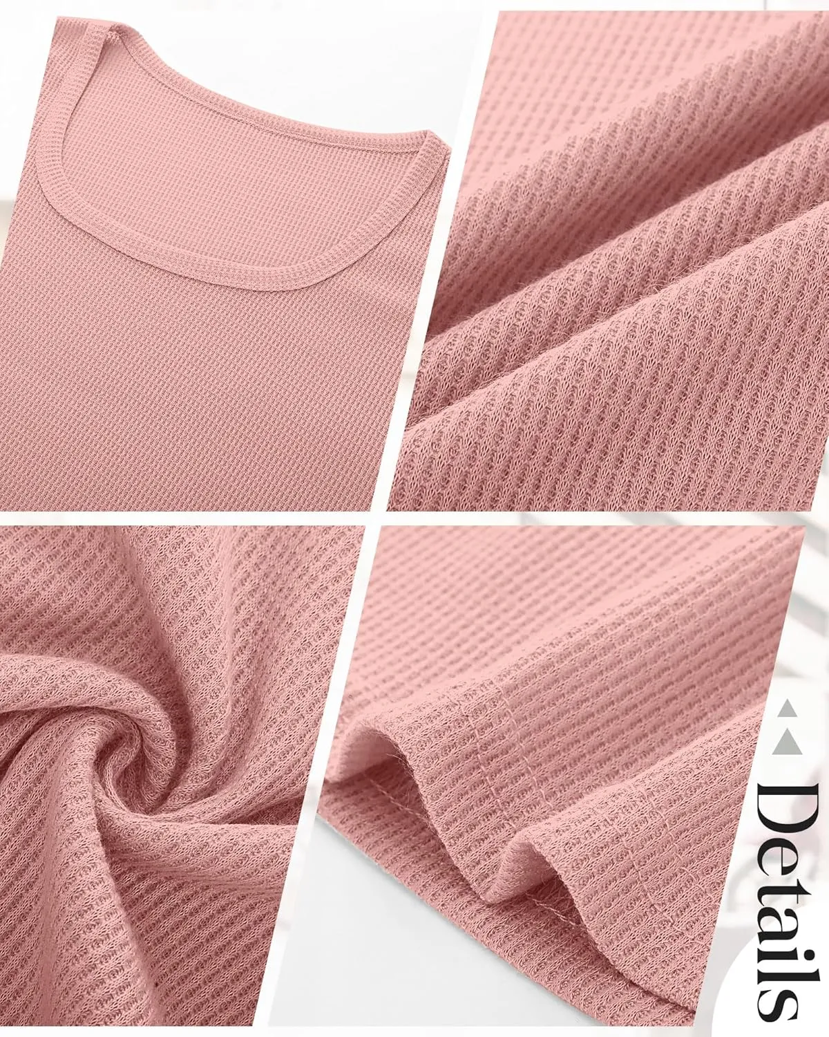 Riyiper 3 Pack Women's Waffle Knit Tank Tops, Scoop Neck Sleeveless Shirts Flowy Loose Beach Tops 2025 Summer Trendy