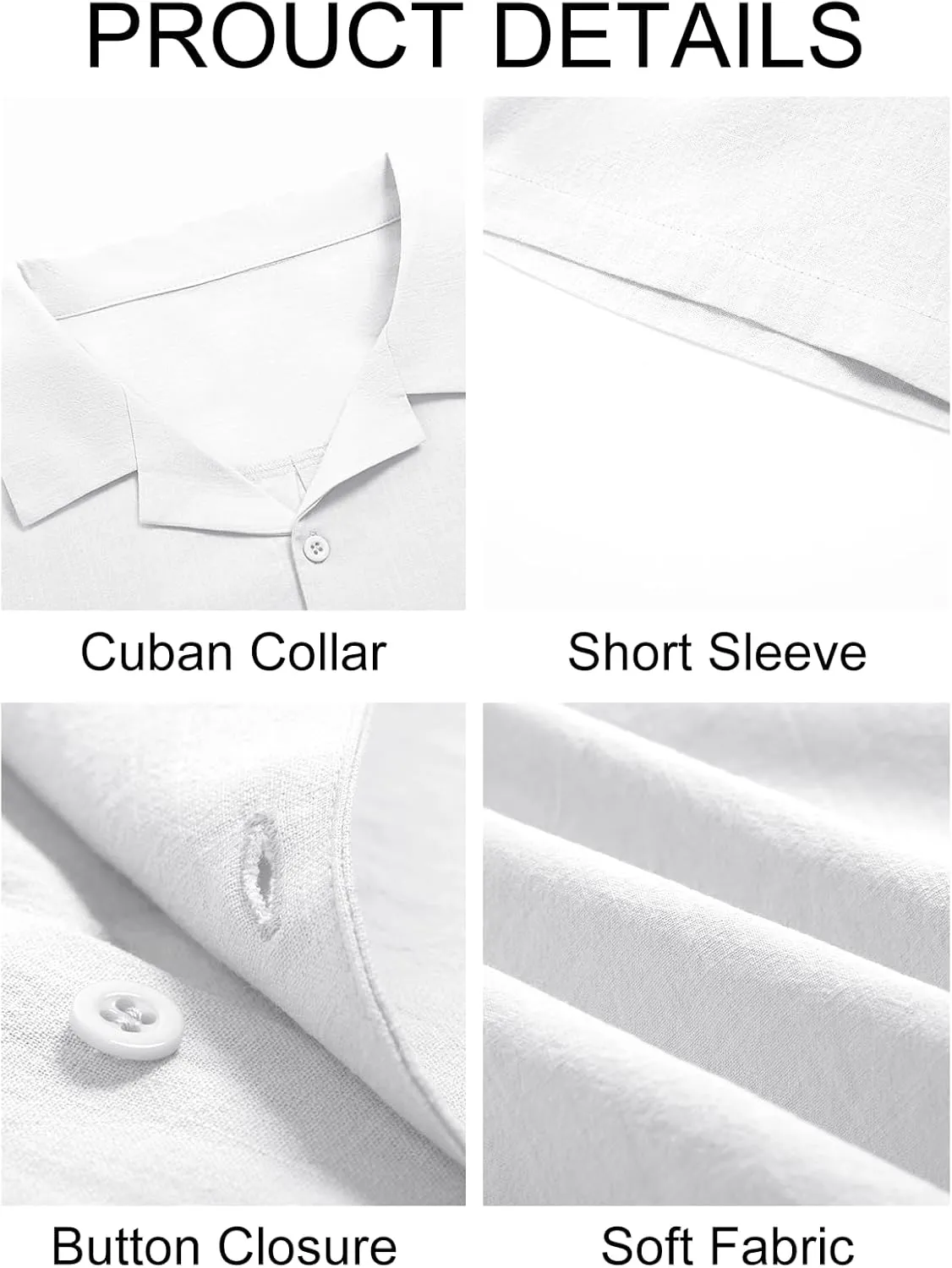 Runcati Mens Button Down Cotton Shirt Short Sleeve Casual Linen Untucked Shirts Summer Beach Vacation Tops