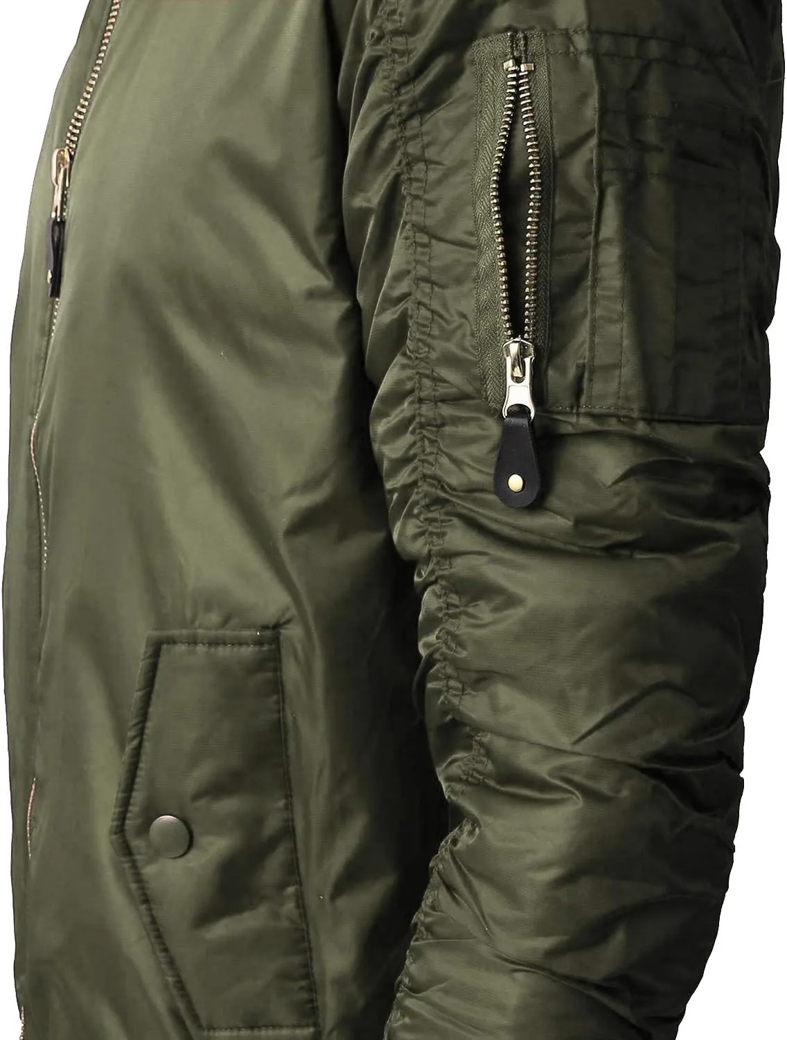 Shaka Wear Men's Flight Jackets  Casual MA-1 Bomber Coat Windbreaker Full Zip Fully Lined Regular and Bigs S~3XL