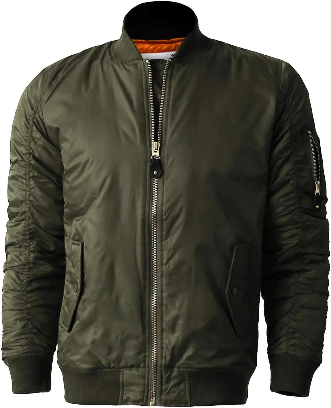 Shaka Wear Men's Flight Jackets  Casual MA-1 Bomber Coat Windbreaker Full Zip Fully Lined Regular and Bigs S~3XL