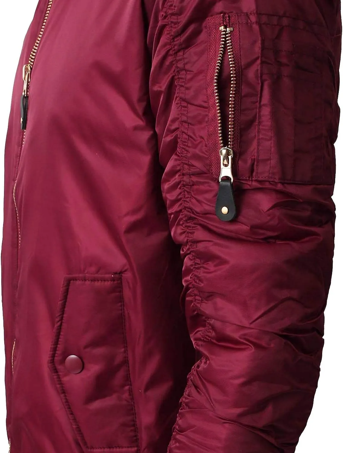Shaka Wear Men's Flight Jackets  Casual MA-1 Bomber Coat Windbreaker Full Zip Fully Lined Regular and Bigs S~3XL
