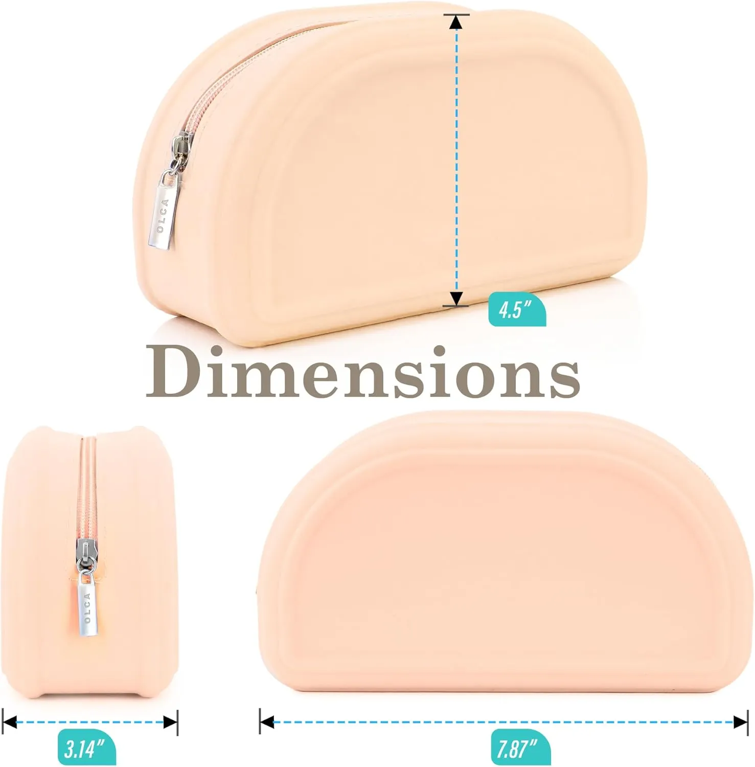 Silicone makeup bag, brush holder, teacher gift, holiday gift, stuff bag, travel cosmetic bag, toiletry organizer, pencil case, zipper bag