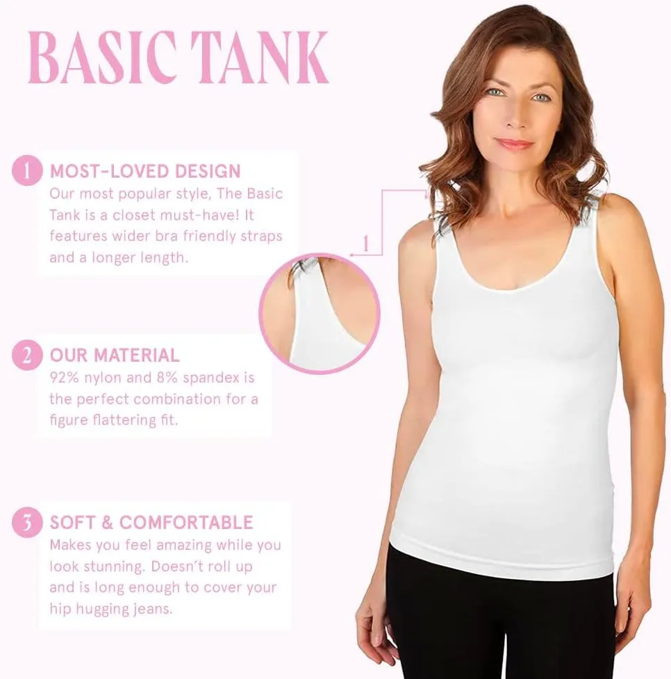 skinnytees Women's Basic Wide Strap Cami
