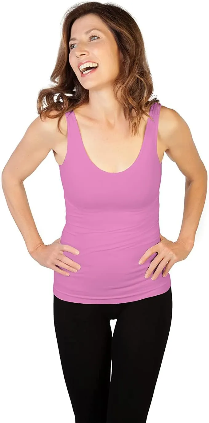 skinnytees Women's Basic Wide Strap Cami