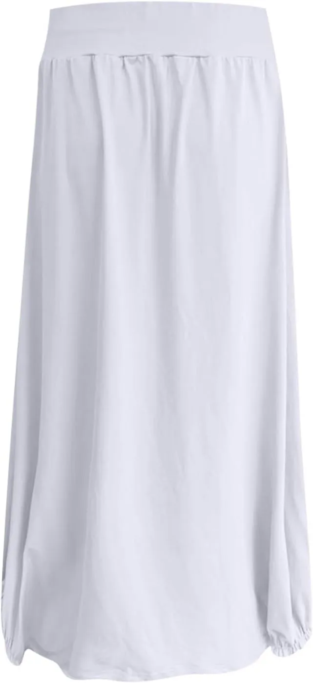 Skirts for Women Summer Boho Maxi Skirt with Pockets Elastic High Waist Casual Bohemian Dresses Spring A Line Dress