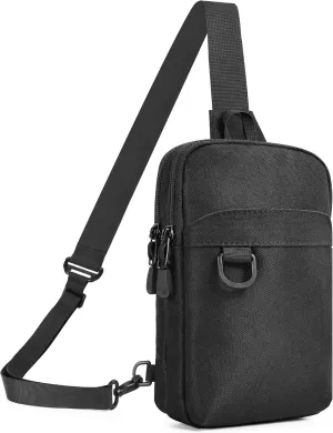 Small Sling Bag, YKK Zippers RFID Blocking Mini Crossbody Bag for Men and Women Travel Hiking Cross Body Bag