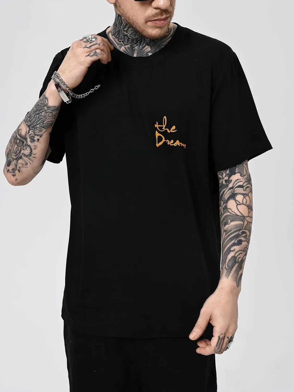 SOLY HUX Men's Graphic Tees Figure Letter Print Short Sleeve Designer T Shirt Summer Tee Tops