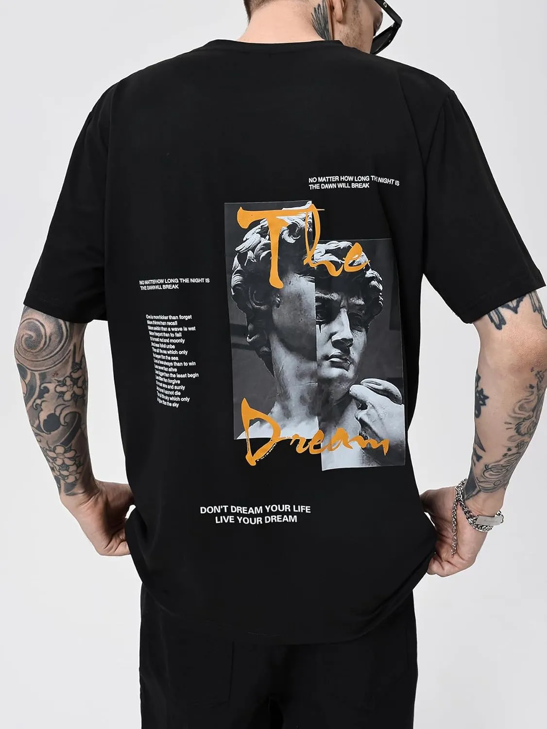SOLY HUX Men's Graphic Tees Figure Letter Print Short Sleeve Designer T Shirt Summer Tee Tops