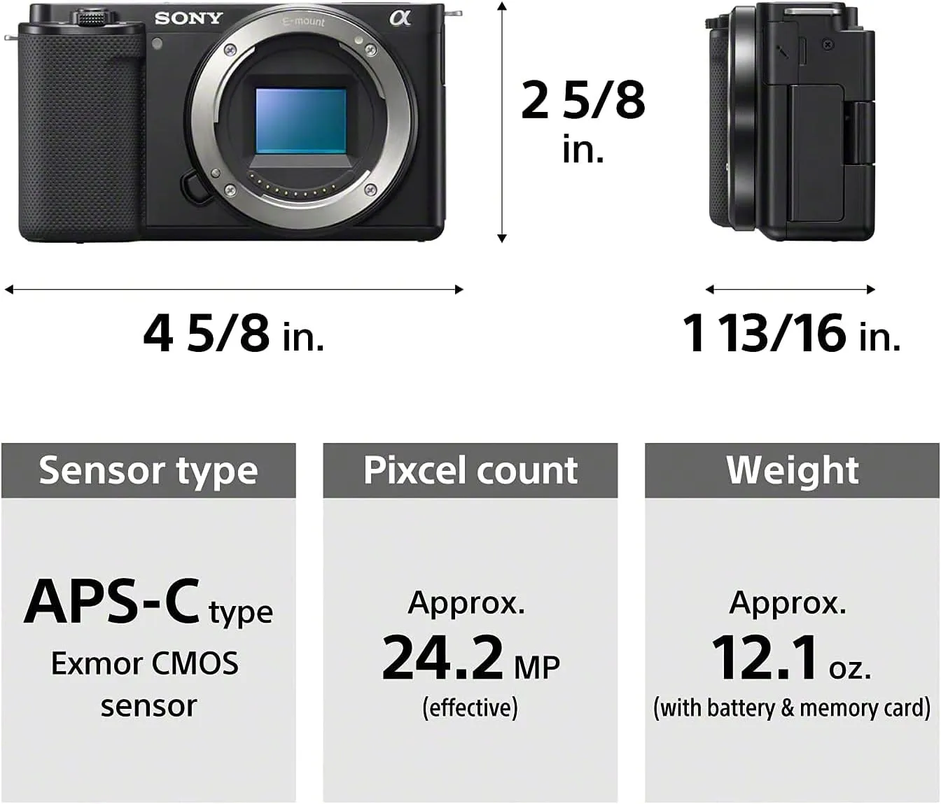 Sony Alpha ZV-E10 Mirrorless Vlog Camera & 16-50mm Lens Bundle with Water Resistant Bag, Flexible Tripod   More | Sony ZV-E10