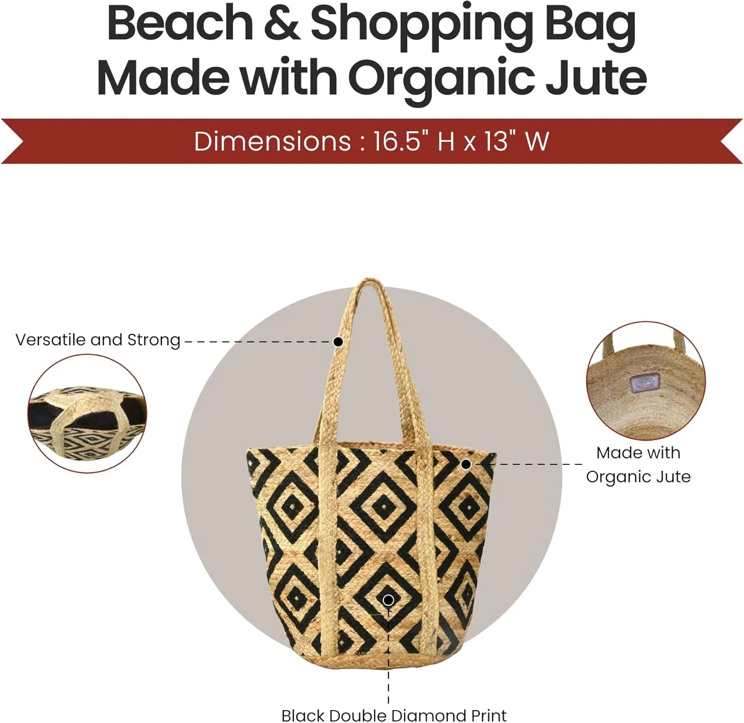 Style N Craft Eco-Friendly Tote Bag - Unisex, Versatile for Beach, Shopping & Lunch Outings