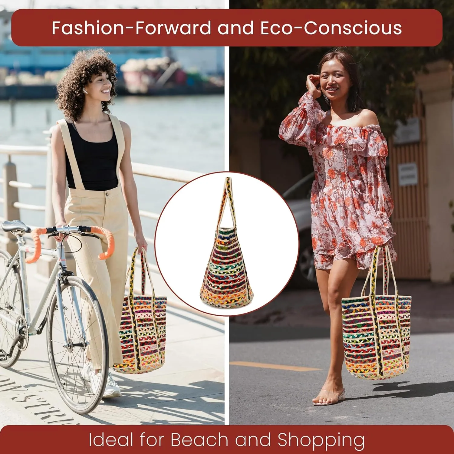 Style N Craft Eco-Friendly Tote Bag - Unisex, Versatile for Beach, Shopping & Lunch Outings