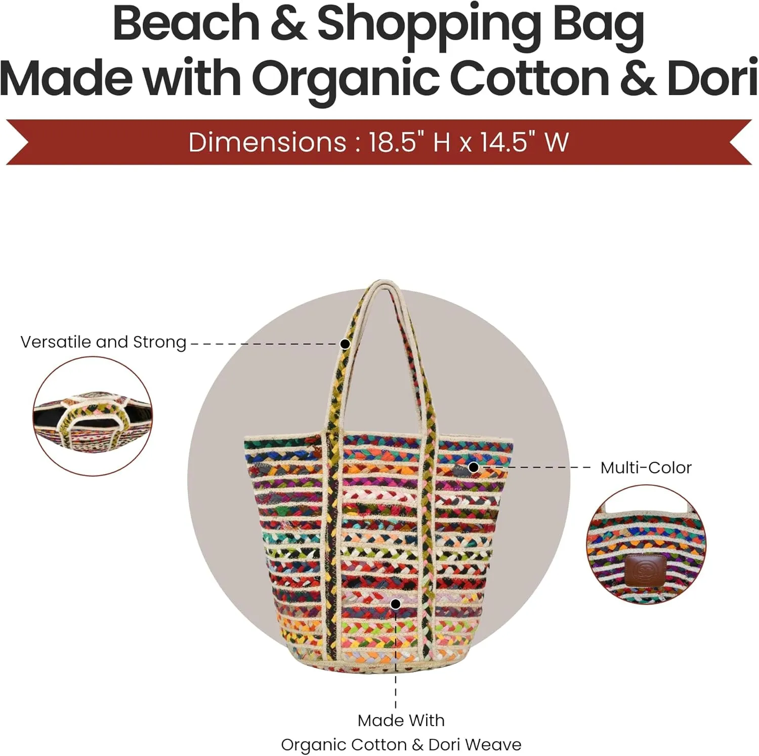 Style N Craft Eco-Friendly Tote Bag - Unisex, Versatile for Beach, Shopping & Lunch Outings