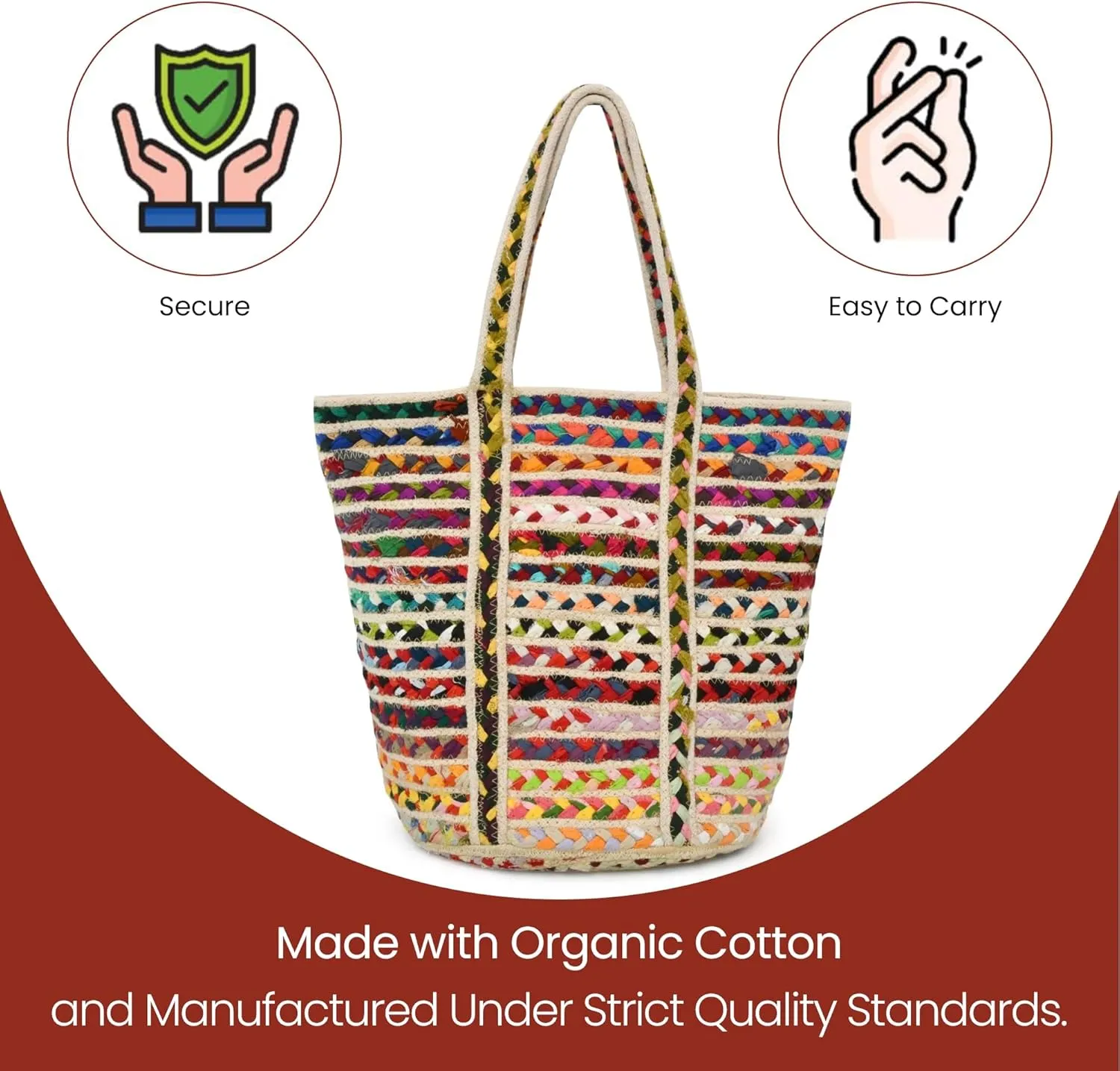 Style N Craft Eco-Friendly Tote Bag - Unisex, Versatile for Beach, Shopping & Lunch Outings