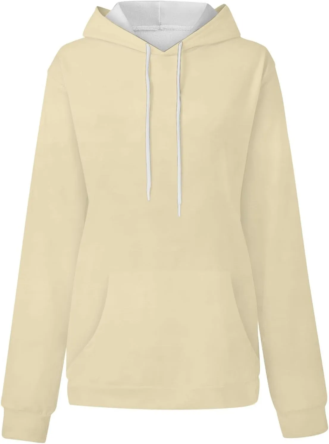 Sweatshirt for Womens Fashion Plain Long Sleeve Oversized Hoodies Causal Pullover Loose Fit Athletic Oversized Tops