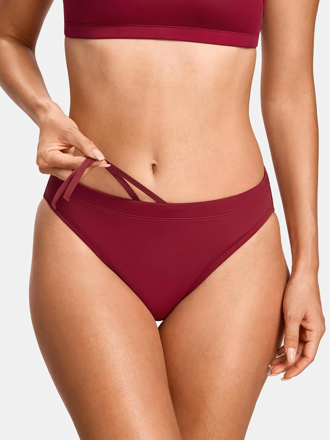 SYROKAN Women's Athletic Training Two Piece Swimsuit Bikini Sets Bathing Suit Racerback Sporty Swimwear