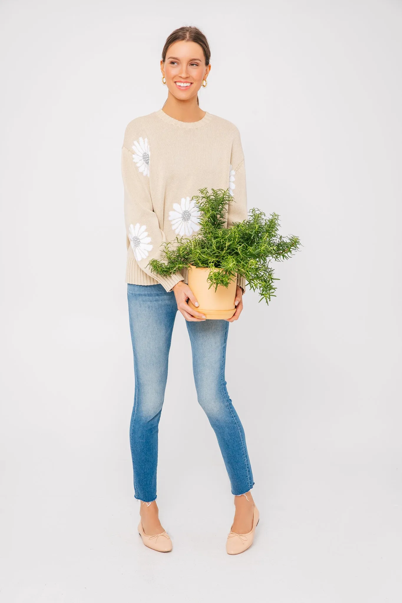 Tan Miss Daisy Sweater