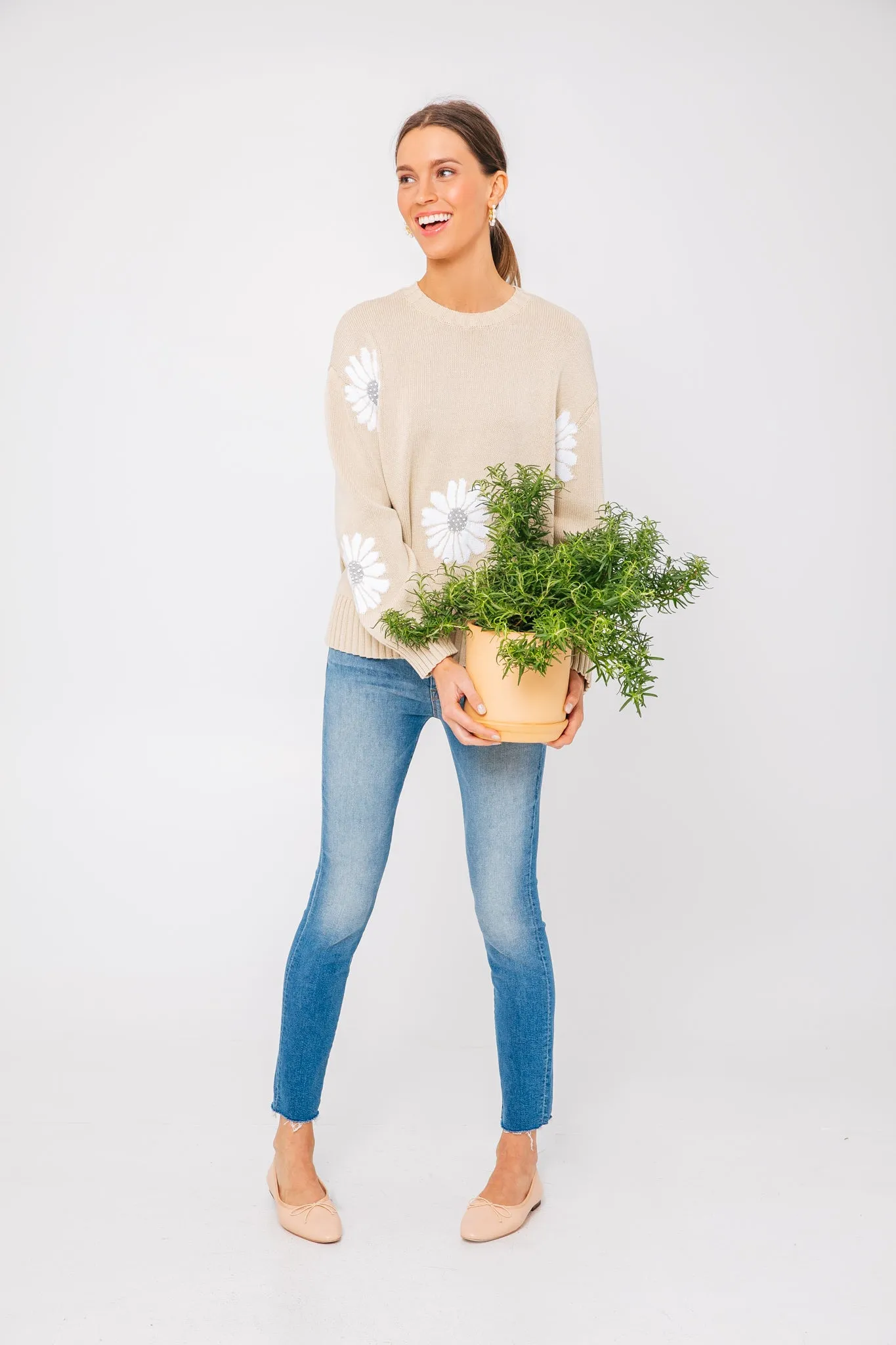 Tan Miss Daisy Sweater