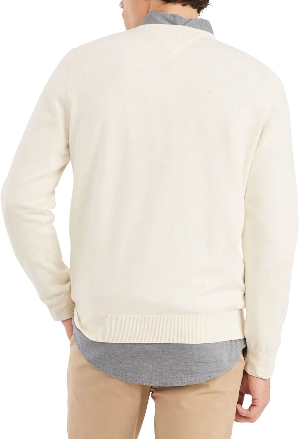 Tommy Hilfiger Men's Essential Long Sleeve Cotton V-Neck Pullover Sweater