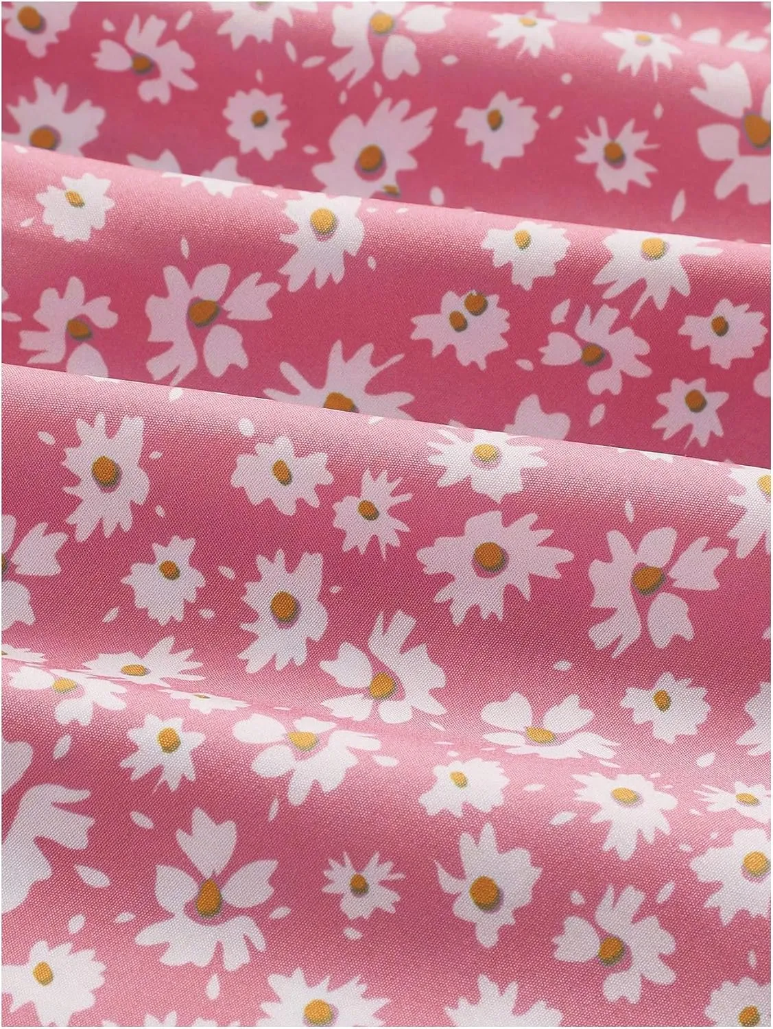 Verdusa Women's Ditsy Floral Print Ruched Skirt Split Thigh Casual Long Skirts