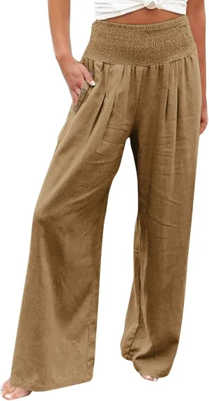 Vintage Corduroy Pants Winter Joggers Work Capris with Pockets Flare Leggings Elastic Waist