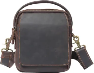 Vintage Crossbody Bag Mobile Phone Bag Layer Cowhide Shoulder Bag Handbag