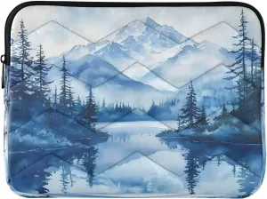 Watercolor Mountain Landscape Pattern Laptop Inner Bag, Laptop Case, Computer Sleeve, Lightweight and Easy to Carry, Suitable for 13-14inch Laptops