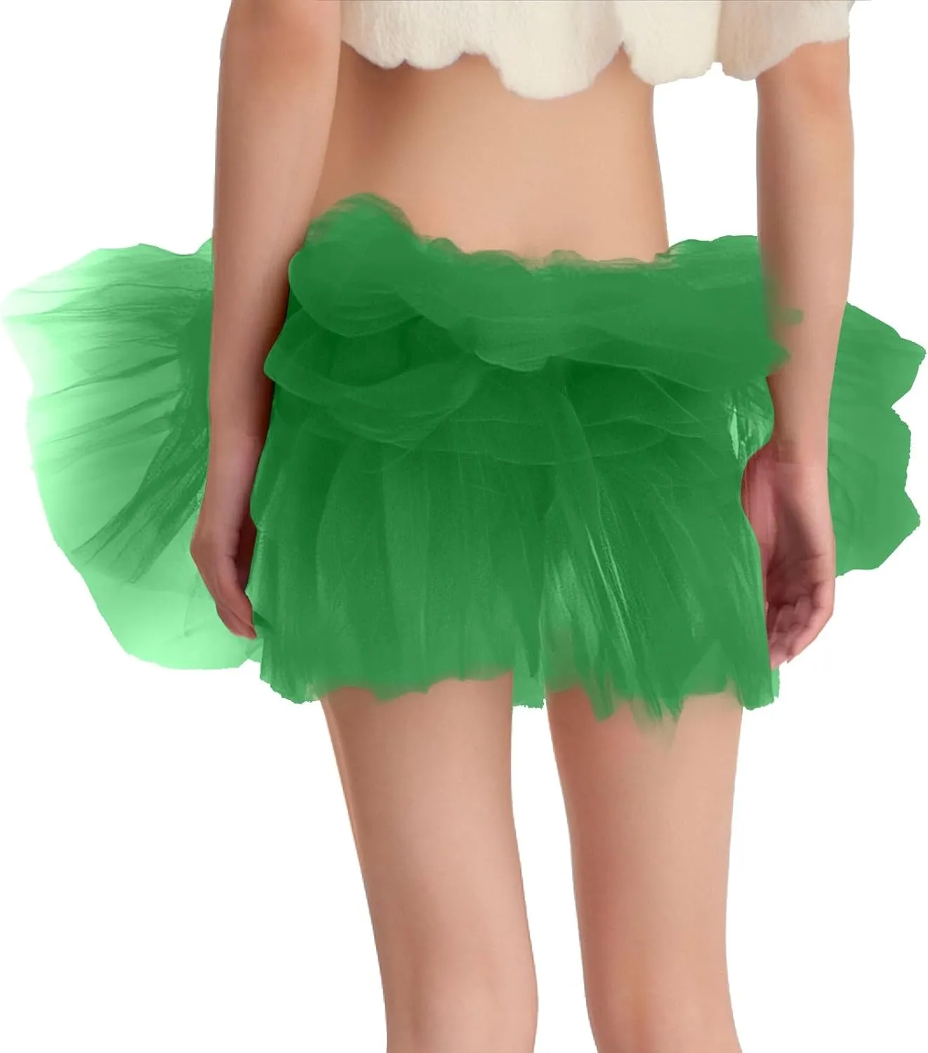 Women's Boho Skirts Summer Casual Loose Trendy Elastic High Waist Solid Color Party Dance Fluffy Short Skirt, S-L