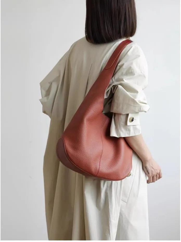 Women's Leather Large-capacity Shoulder Crossbody Bag Totes Hobo Versatile Bucket Bag Handbag Underarm Chic Stylish Luxury