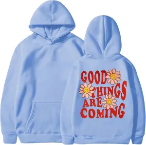 Womens Oversized Hoodie Love Yourself Print Top Sweatshirt Cotton Fleece Hoodies for Women