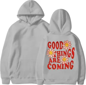 Womens Oversized Hoodie Love Yourself Print Top Sweatshirt Cotton Fleece Hoodies for Women