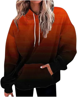 Womens Oversized Hoodies Tie Dye Hooded Sweatshirts Casual Comfy Sweater Pullover With Pockets Fall Winter Outfits