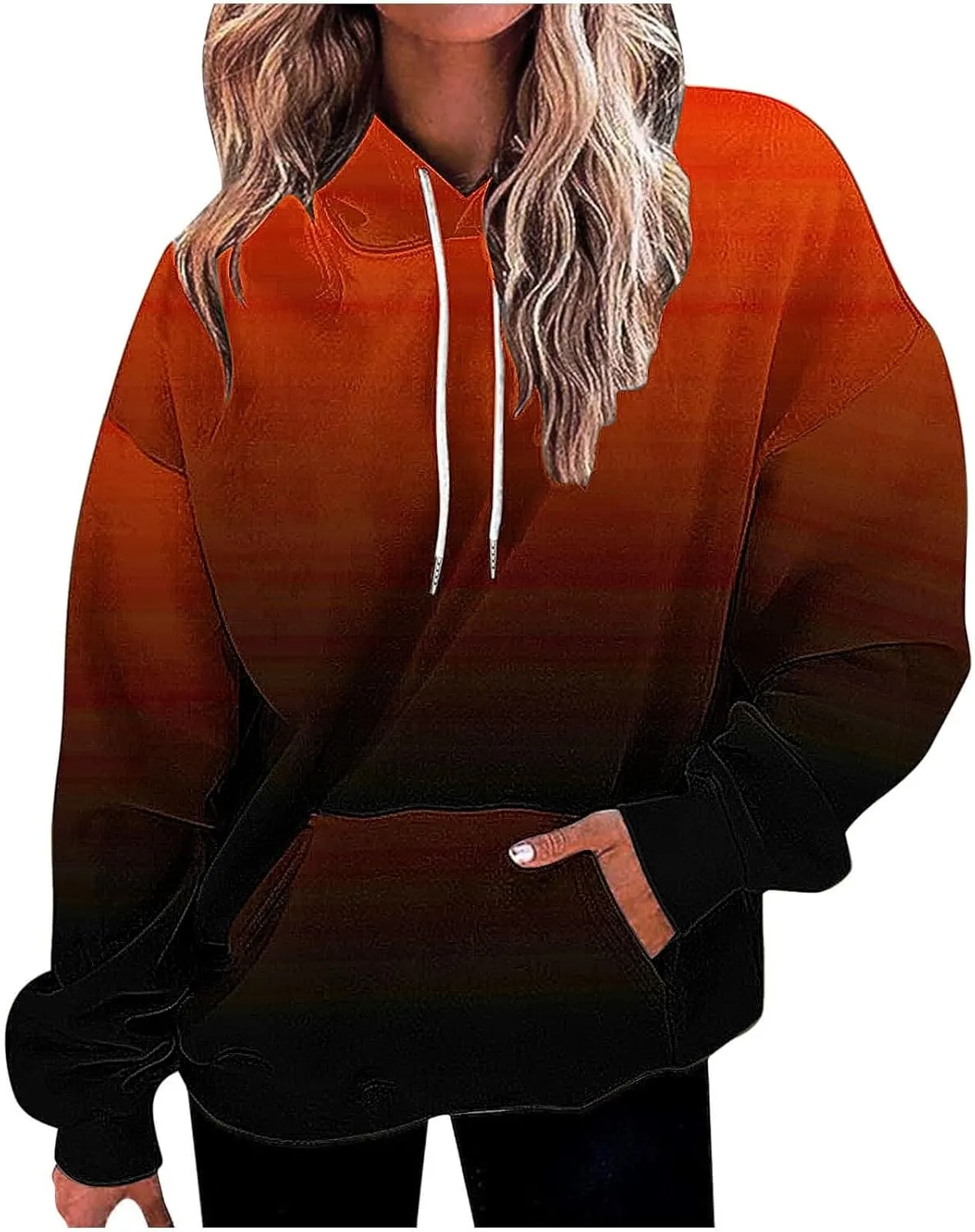 Womens Oversized Hoodies Tie Dye Hooded Sweatshirts Casual Comfy Sweater Pullover With Pockets Fall Winter Outfits